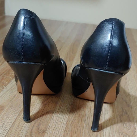 Coach Aliya Logo Peek Open Toe Heels 6B - Picture 7 of 16